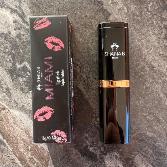 Shaina B Miami Hibiscus Island Lipstick Full Size Hydrating Formula Natural - Picture 2 of 6
